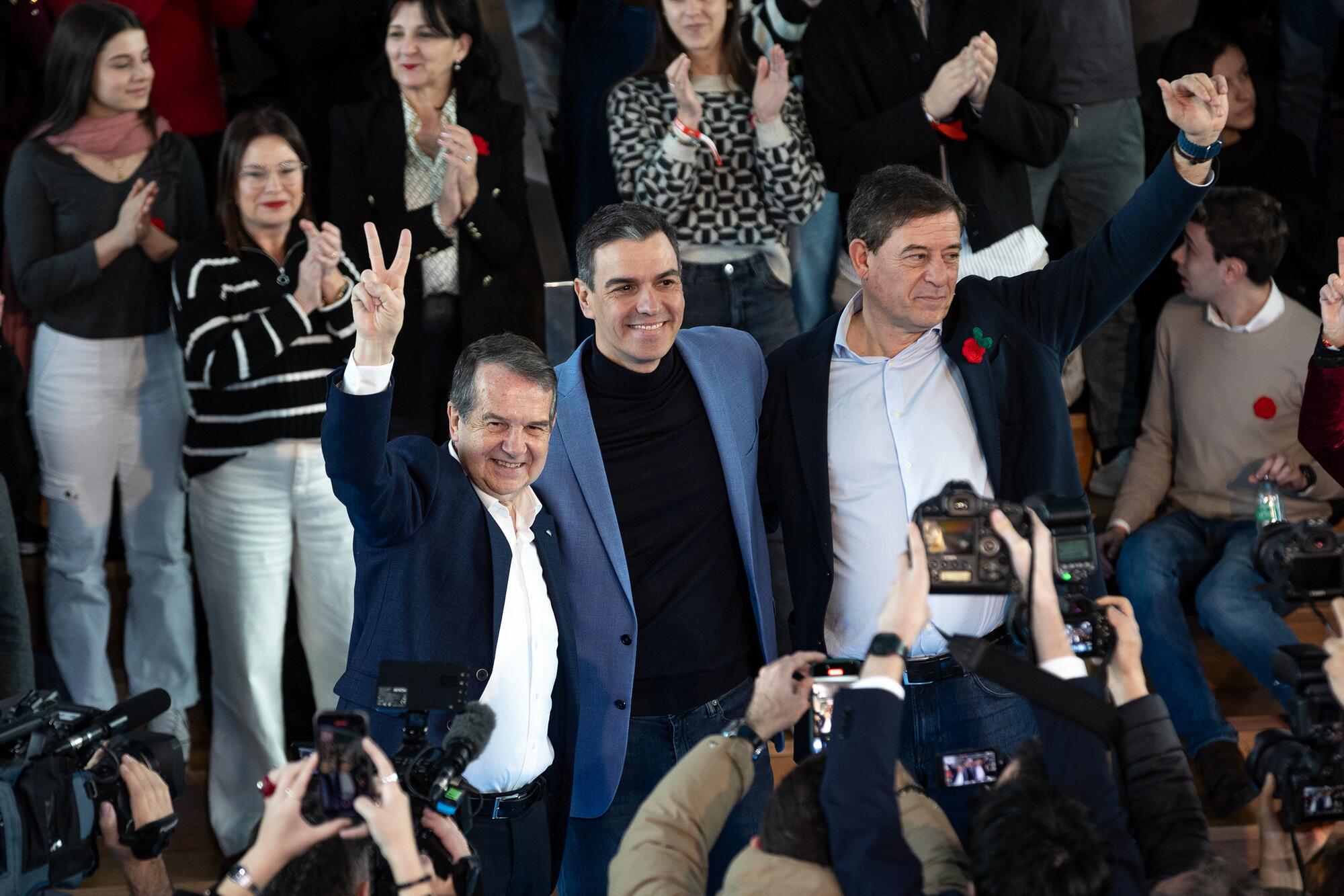 Sánchez, Caballero y Besteiro